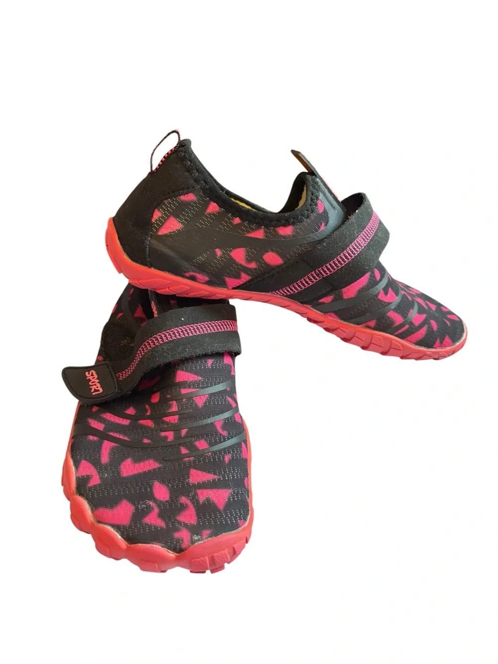 Kids Water Shoes Size 4 Pink & Black Quick Dry Beach Pool Aqua Shoes EU 36